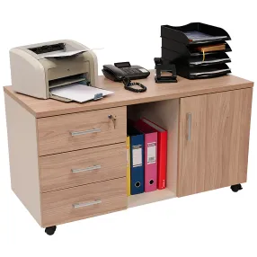 тумба для оргтехники npw-410 вяз натуральный/бежевый