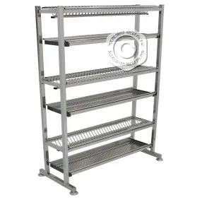 стеллаж модульный нерж. для сушки тарелок 3-х уровневый