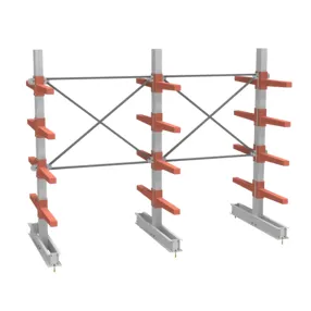 стеллаж консольный двухсторонний ст-062 (4 яруса) с дополнительной секцией