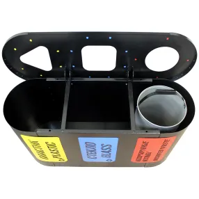 урна для раздельного сбора мусора город 3 секции (3х21л)