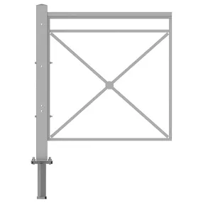 ограждение пешеходное по-1 секция тип 1 укороченная, стойка 80х80 съемная, порошковая окраска