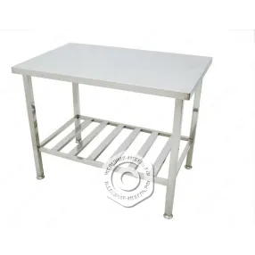 стол производственный островной нерж. полка сплошная, 1400х650х860