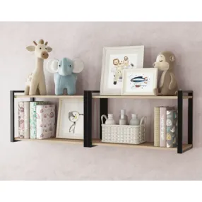 полка home-3 вяз натуральный/чёрный