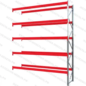 дополнительная секция стеллаж грузовой стсм 4500х3600х1000 (5 ярусов)