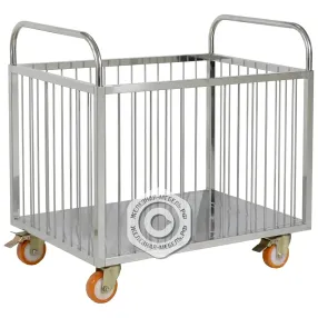 тележка грузовая нержавейка для мокрого белья, 840х630х860