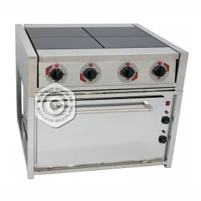плита электрическая 4-х конфорочная c жарочным шкафом, 1000х900х860