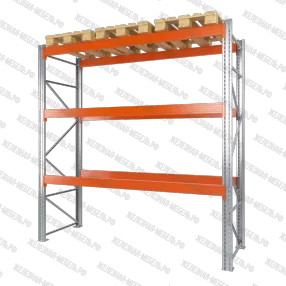 стеллаж грузовой стсм 3000х2700х1000 (3 яруса), усиленный