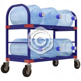 стеллаж передвижной для 19-литровых бутылей с водой тсвд-6