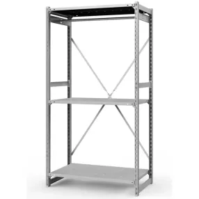 стеллаж тсу универсал для одежды 2000х1060х500 (1 штанга, 3 усиленные перф. полки)