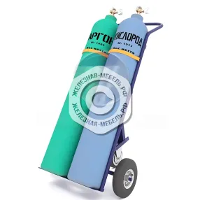 тележка для перевозки двух баллона с фиксацией ремнем гб -2 (без колёс)