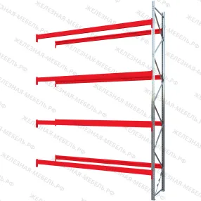 дополнительная секция стеллаж грузовой стсм 5000х3600х1000 (4 яруса)