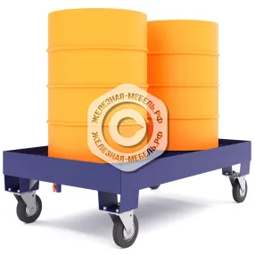 поддон металлический для бочек пдб 1 (без колёс)