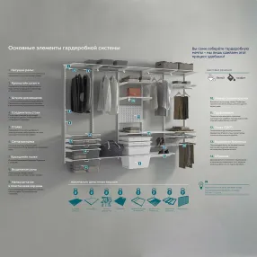 полка сетчатая практик home gsh 45х40 белая